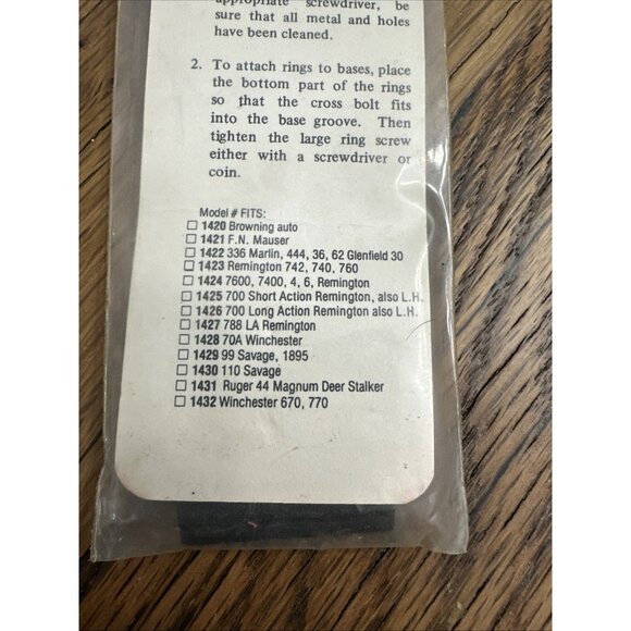 Simmons Rifle Scope Base Set Model 1426 Remington 700 Long Action - Picture 6 of 7